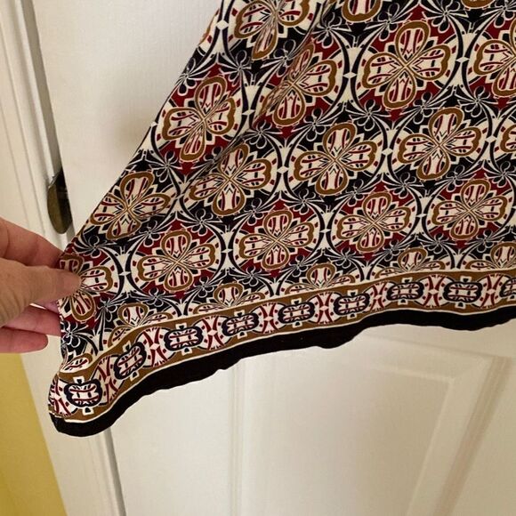 Max Edition Women’s Navy Print Tunic with Bell Sleeves and Asymmetric Hem, Size - Picture 7 of 8